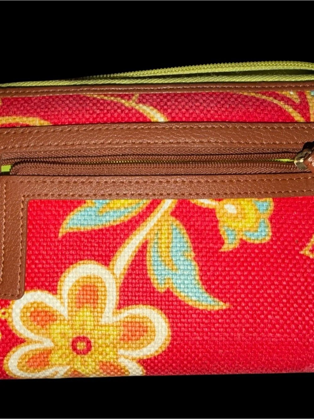 Spartina 449 Red and Yellow Patterned Wallet